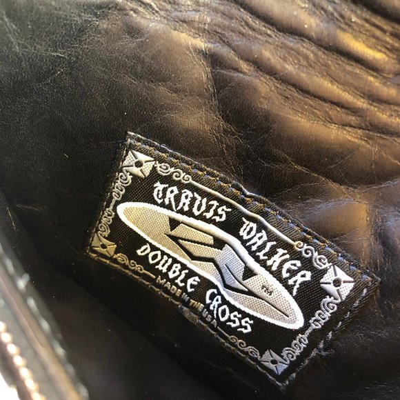 Travis Walker Vintage 90's Exotic Leathers Wallet Cross Design - Picture 15 of 16